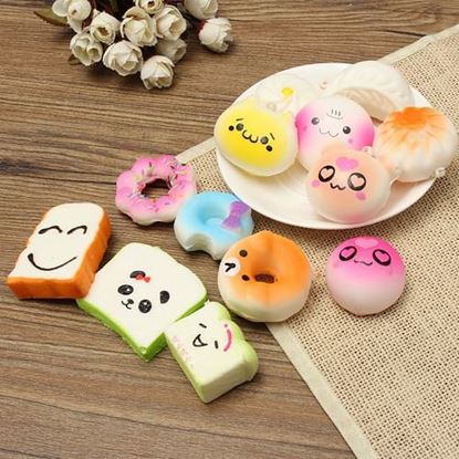 Picture of 13PCS Simulation Cute Soft Squishy Super Slow Rising Ball Chain Kid Toy Collection
