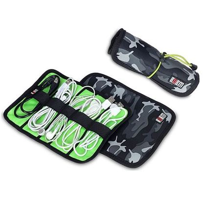 Picture of BUBM Roll-up Electronics Organizer Electronics Accessories Storage Bag Travel Carry Case