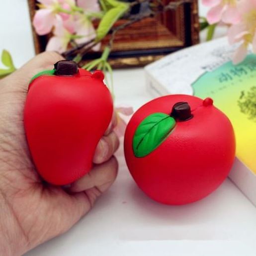 Picture of Squishy Red Apple 7cm Soft Slow Rising Fruit Collection Decor Gift Toy