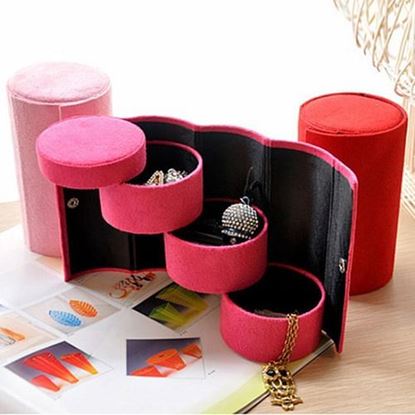 Picture of Honana HN-B18 3 Layers Storage Box Jewelry Necklace Earring Organizer Cylinder Holder