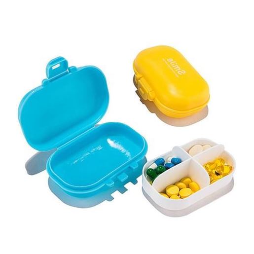 Picture of Honana HN-PB011 4 Compartments Pill Organizer Portable Travel Pill Case Daily Pill Box