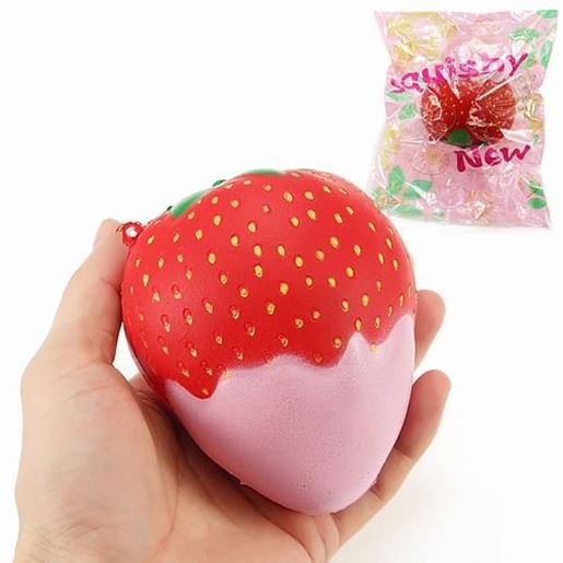 Picture of YunXin Squishy Strawberry With Jam Jumbo 10cm Soft Slow Rising With Packaging Collection Gift Decor