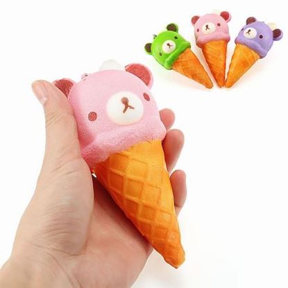 Picture of Squishy Ice Cream Bear Soft Slow Rising Collection Gift Decor Squish Squeeze Toy