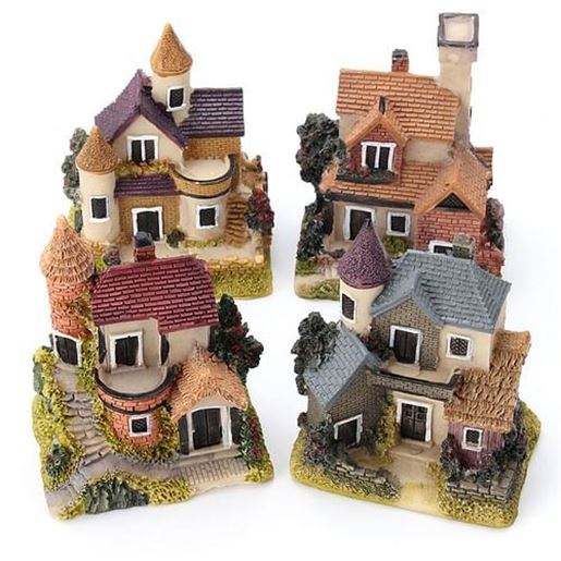 Picture of Dollhouse Miniature Kit Garden Dollhouse Micro Landscape DIY Mini Castle Model Toy Home Decoration Gift