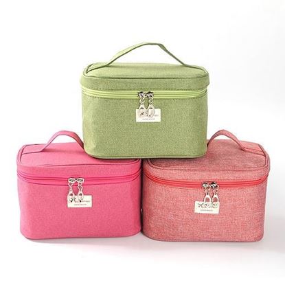 Picture of KC-MB02 Portable Travel Storage Bag Durable Canvas Cosmetic Makeup Bag Travel Organizer