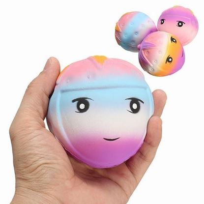 Picture of Squishy Strawberry Face 9cm Soft Slow Rising With Packaging Collection Gift Decor Toy