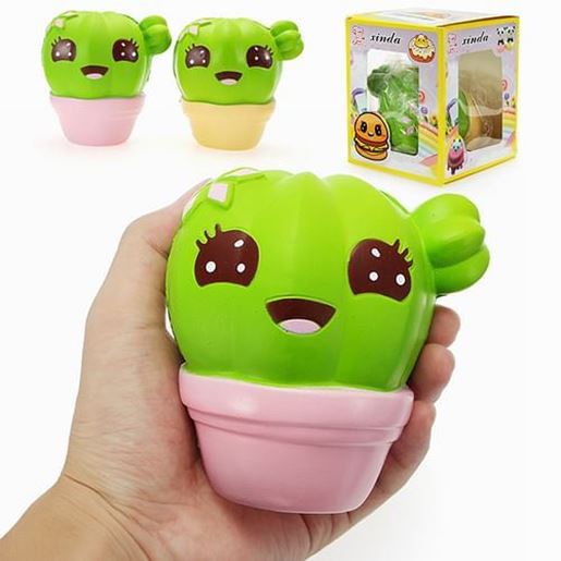 Picture of Xinda Squishy Cactus Plant 11cm Soft Slow Rising With Packaging Collection Gift Decor Toy