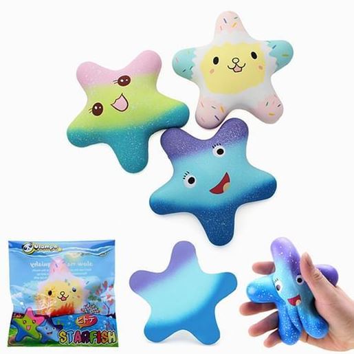 Picture of Vlampo Squishy Starfish 14cm Sweet Licensed Slow Rising Original Packaging Collection Gift Decor Toy