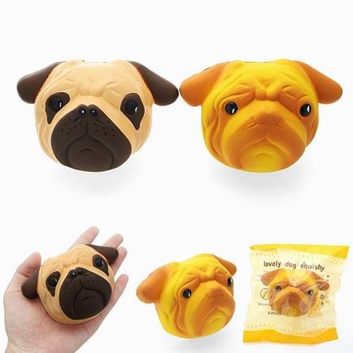 Picture of SquishyShop Dog Puppy Face Bread Squishy 11cm Slow Rising With Packaging Collection Gift Decor Toy