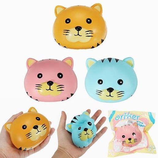 Picture of Oriker Squishy Tiger Face Ball Bun 10cm Soft Sweet Slow Rising Original Packaging Collection Gift