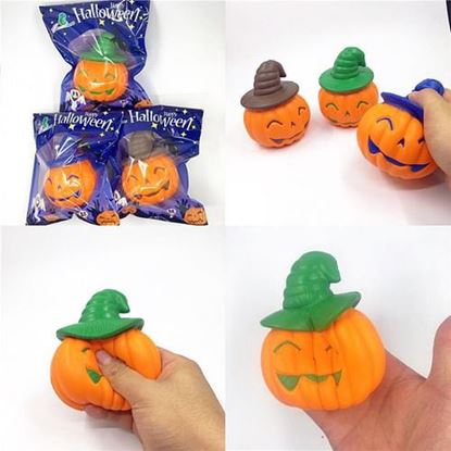 Picture of Chameleon Soft Halloween Pumpkin Witch Hat Squishy Slow Rising Stress Stretch Kids Toy Gift