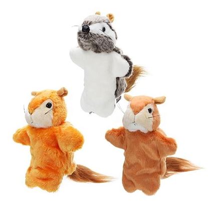 图片 27CM Stuffed Animal Squirrel Fairy Tales Hand Puppet Classic Children Figure Toys Plush Animal
