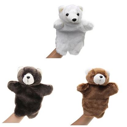 图片 27CM Stuffed Animal Bear Fairy Tale Hand Puppet Classic Children Figure Toys Plush