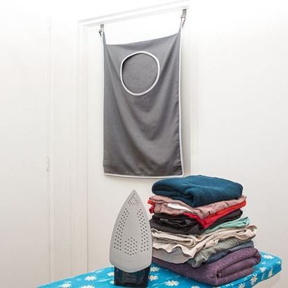 Image de Honana 6 Colors Oxford Laundry Hamper Bag Clothes Storage Bag Door with Hanging Stainless Steel Hook
