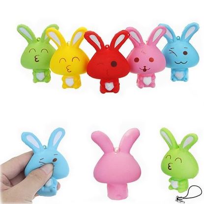 Picture of Squishy Rabbit Bunny 8cm Soft Slow Rising Phone Bag Strap Decor Collection Gift Toy