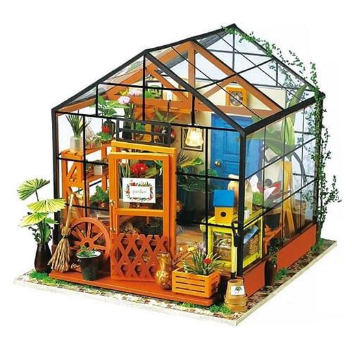 Picture of Robotime Miniature Green Garden With Furniture Children Adult Model Building Kits Doll House