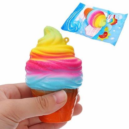 Изображение YunXin Squishy Ice Cream 10cm Slow Rising With Packaging Phone Bag Strap Decor Gift Collection Toy