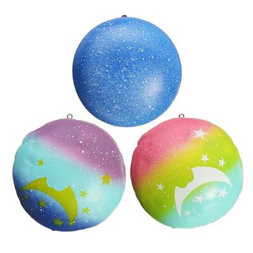 Picture of Squishy Starry Night Star Moon Bun Bread 9cm Gift Soft Slow Rising With Packaging Decor Toy