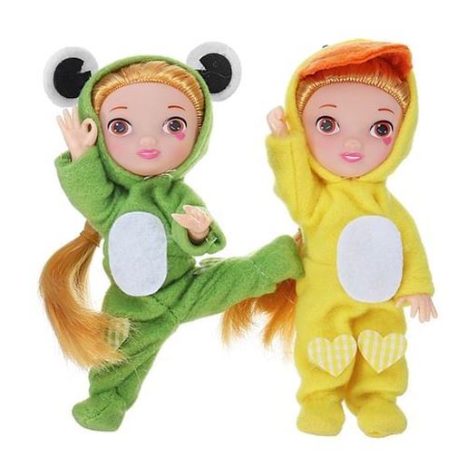 图片 17CM Fashion Cartoon Action figure Gesture Dolls Animal Rabbit Baby Doll Toys For Children