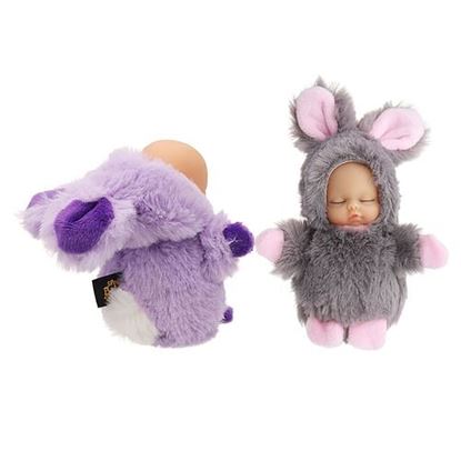 Picture of 10CM Cute Rabbit Ball Pendant Plush Doll Key Ring Bag/Car Pendant Accessories Toy