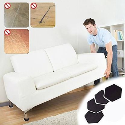 Picture of 4Pcs Furniture Moving Sliders Mover Pads Moving Furniture Gliders Hardwood Floor Protectors Carpet Flooring Coaster Furniture Protector