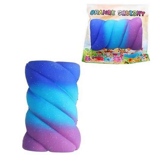 Picture of Orange Squishy 14.5cm Lovely Cotton Candy Marshmallow Slow Rising Toys With Packaging