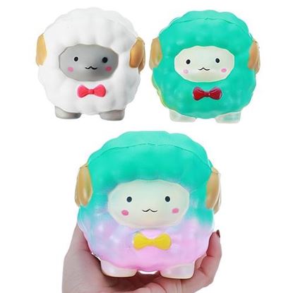 Picture of Jumbo Squishy Bow Big Sheep Alpaca Soft Slow Rising Stretchy Squeeze Kid Toys Relieve Stress Gift