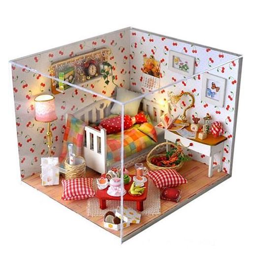 Picture of T-Yu TY12 Autumn Fruit House DIY Dollhouse With Cover Light Gift Collection Decor Toy