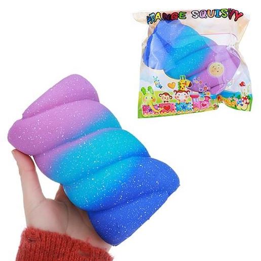 Foto de Orange Squishy 14CM Soft Cotton Candy Marshmallow Toys Slow Rising Fun Kid Gift With Packaging