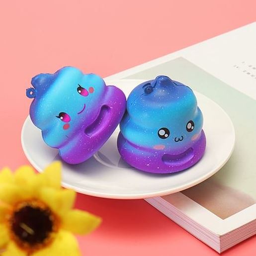 Picture of 7cm Crazy Squishy Galaxy Poo Slow Rising Scented Cartoon Bun Gift Decor Collection