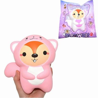 图片 2PCS Amourie Meowpie Squishy Squirrel Slow Rising Animal 16cm Squeeze Gift Collection With Packing