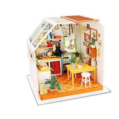 Picture of Robotime DG105 DIY Doll House Miniature With Furniture Wooden Dollhouses Toy Decor Craft Gift