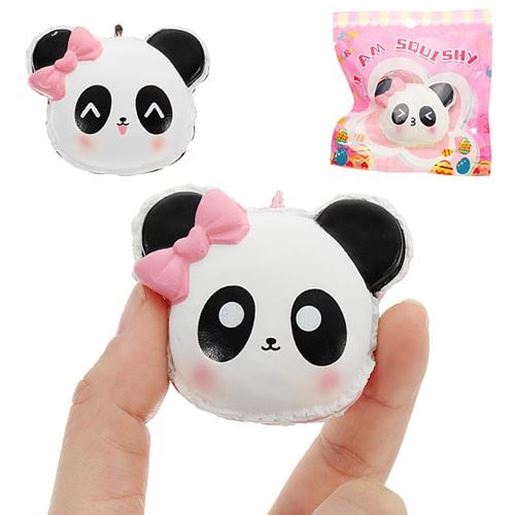 Picture of I Am Squishy Panda Face Head Squishy 14.5cm Slow Rising With Packaging Collection Gift Soft Toy