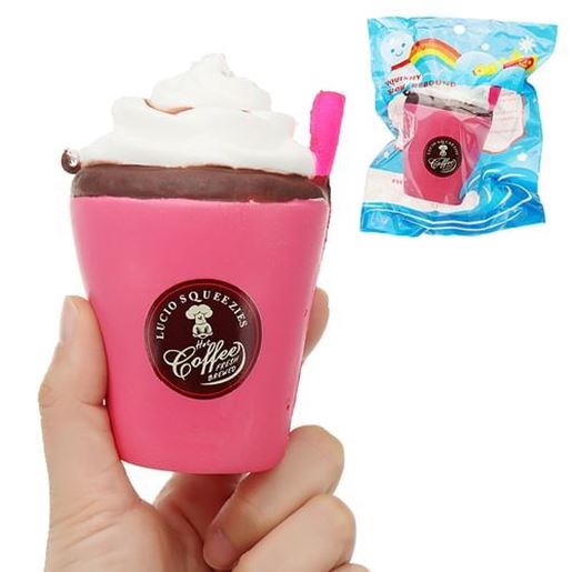 Picture of Strawberry Ice Cream Cup Squishy 12cm Slow Rising With Packaging Collection Gift Soft Toy