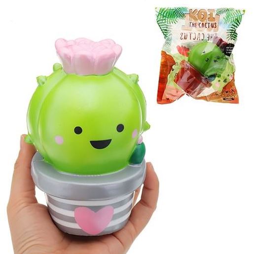 Picture of Momocuppy Cactus Flower Pot Squishy 18cm Slow Rising With Packaging Collection Gift Soft Toy