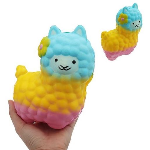 Picture of Colorful Alpacas Squishy 18*14CM Slow Rising Collection Gift Soft Toy