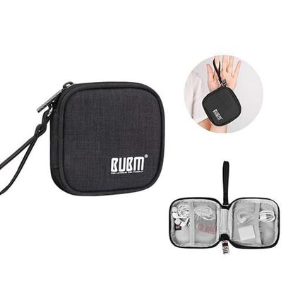 Picture of BUBM Travel Carrying Case for Small Electronics and Accessories Earphone Earbuds Cable Change Purse