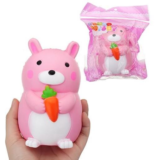 Picture of Carrot Rabbit Squishy 9*12.5cm Slow Rising With Packaging Collection Gift Soft Toy