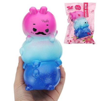 Picture of Eric Squishy Daddy Mommy Baby Rabbit Family 15*9*8CM Slow Rising With Packaging Collection Gift Soft Toy