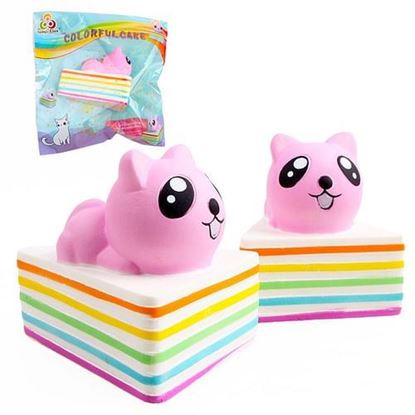 Picture of Sanqi Elan Triangle Rainbow Cat Squishy 13*10*10.5CM Licensed Slow Rising With Packaging Collection Gift