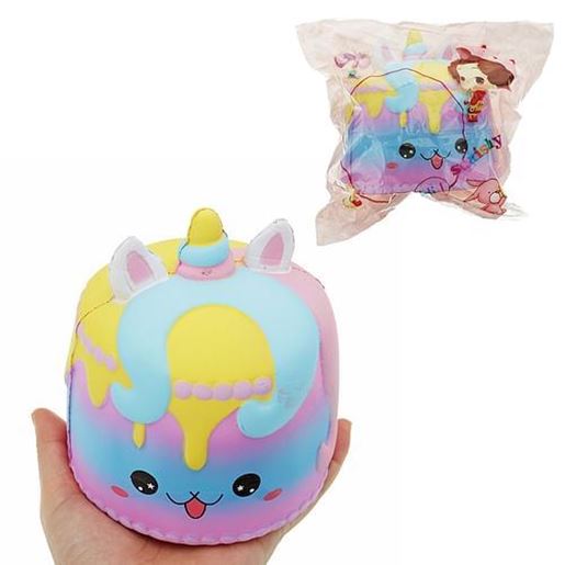 Picture of Crown Cake Squishy 11.4*12.6cm Kawaii Cute Soft Solw Rising Toy Cartoon Gift Collection With Packing