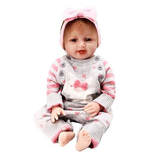 Picture of New Newborn Reborn Baby Girl 22" Lifelike Doll Realistic Toy Christmas Gift