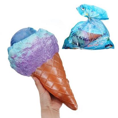 Picture of Giant Ice Cream Cone Squishy 30*16CM Huge Fruit Slow Rising With Packaging Jumbo Soft Toy