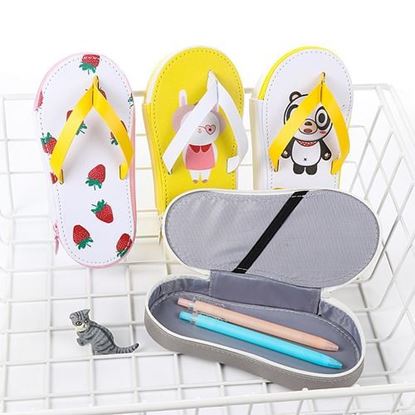 Picture of Cute Fruit Flip-flops Creative Slippers Pencil Bag School Office Stationery Supplies Pencil Case