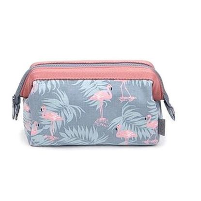 Picture of New Women Portable Cute Multifunction Beauty Flamingo Cosmetic Bag Travel Organizer Case Makeup Make up Wash Pouch Toiletry Bag