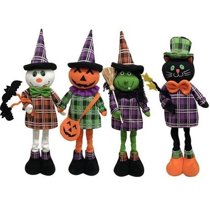 Picture of Stretchable Stuffed Plush Toy Halloween Party Cute Pumpkin Witch Decoration Toys