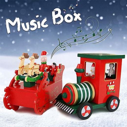 Picture of Christmas Music Box Birthday Gift Music Toy Reindeer Train Design