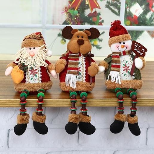 Foto de Santa Snowman Reindeer Doll Christmas Decoration Tree Hanging Ornament Gift