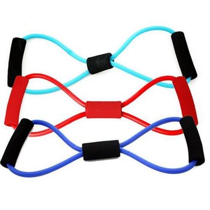 Foto de Yoga 8-shaped Resistance Band Tube Body Building Fitness Exercise Tool