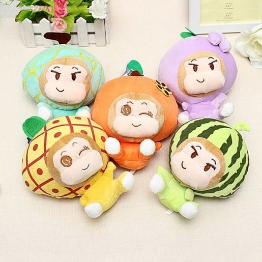 图片 18CM Plush Cartoon Fruit Monkey Toy Stuffed Gift